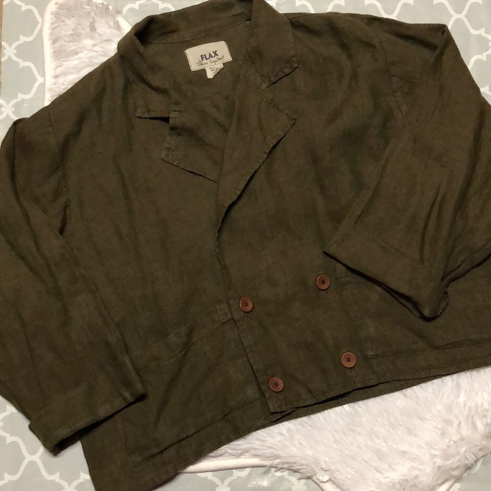 Flax by Jeanne Engelhart Linen Jacket